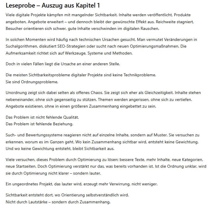 Leseprobe Sichtbarkeit Band 4 DE